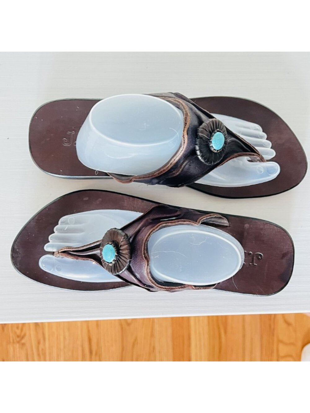 JP & Mattie Womens Size 8 Handmade Thong Flip Flop Sandals Bali Boho Vacation - Picture 3 of 8